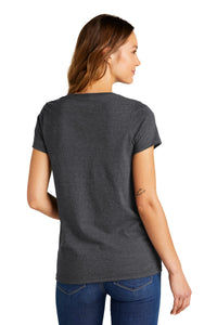 District Women's The Concert Tee V-Neck DT5002 - Heathered Charcoal Back