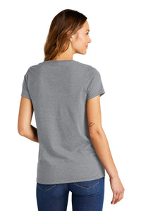 District Women's The Concert Tee V-Neck DT5002 - Heather Grey Back