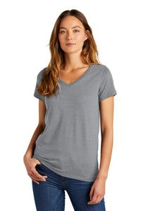 District Women's The Concert Tee V-Neck DT5002 - Heather Grey