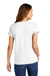 District Women's The Concert Tee V-Neck DT5002 - White Back