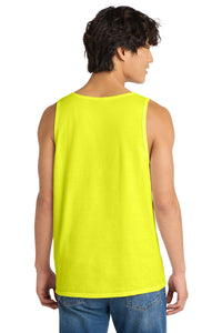 District The Concert Tank - Neon Yellow Back