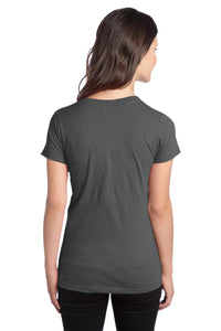 DISCONTINUED District - Juniors The Concert Tee V-Neck - Charcoal Back