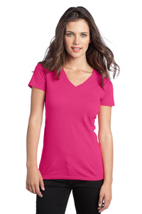 DISCONTINUED District - Juniors The Concert Tee V-Neck - Dark Fuchsia