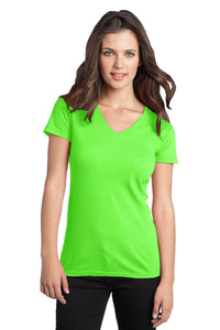 DISCONTINUED District - Juniors The Concert Tee V-Neck - Neon Green