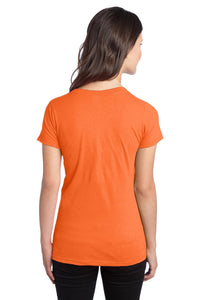 DISCONTINUED District - Juniors The Concert Tee V-Neck - Neon Orange Back