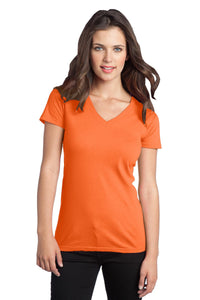 DISCONTINUED District - Juniors The Concert Tee V-Neck - Neon Orange