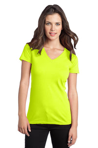 DISCONTINUED District - Juniors The Concert Tee V-Neck - Neon Yellow