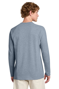 District Featherweight French Terry Long Sleeve Crewneck DT572 - Flint Blue Heather Back