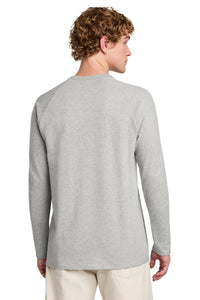 District Featherweight French Terry Long Sleeve Crewneck DT572 - Light Heather Grey Back