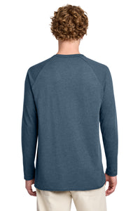 District Featherweight French Terry Long Sleeve Crewneck DT572 - Washed Indigo Back