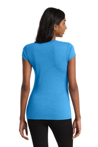 District Women's Fitted Very Important Tee - Heathered Bright Turquoise Back