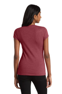 District Women's Fitted Very Important Tee - Heathered Red Back