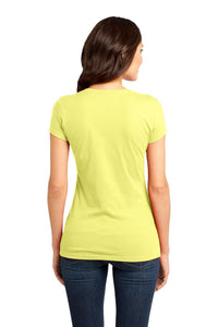 District Women's Fitted Very Important Tee - Lemon Yellow Back