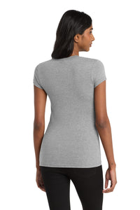 District Women's Fitted Very Important Tee - Light Heather Grey Back