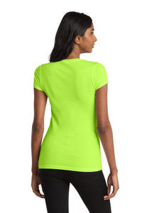District Women's Fitted Very Important Tee - Lime Shock Back