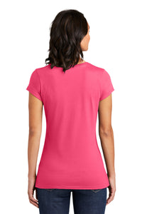 District Women's Fitted Very Important Tee - Neon Pink Back