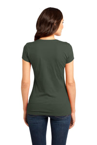 District Women's Fitted Very Important Tee - Olive Back