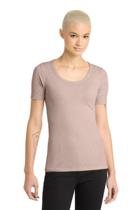 District Women's V.I.T.Rib Scoop Neck Tee DT6020 - Smokey Iris