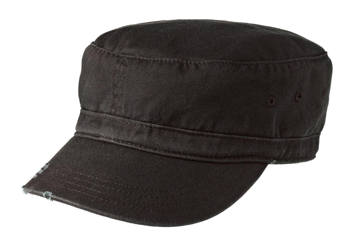 District Distressed Military Hat - Black