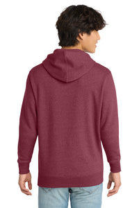 District V.I.T.Fleece Hoodie DT6100 - Heathered Cardinal Back