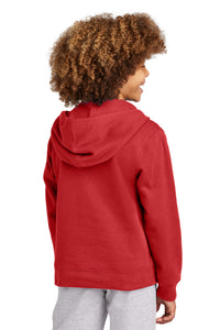 District Youth V.I.T. Fleece Full-Zip Hoodie DT6102Y - Classic Red Back