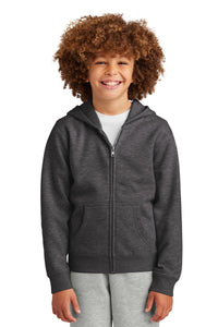 District Youth V.I.T. Fleece Full-Zip Hoodie DT6102Y - Heathered Charcoal