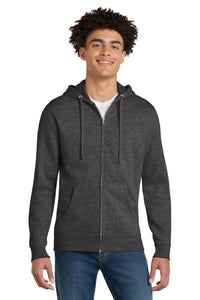 District V.I.T.Fleece Full-Zip Hoodie DT6102 - Heathered Charcoal