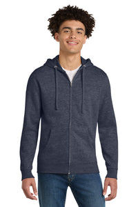 District V.I.T.Fleece Full-Zip Hoodie DT6102 - Heathered Navy