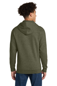 District V.I.T.Fleece Full-Zip Hoodie DT6102 - Heathered Olive Back