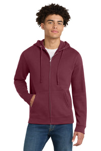 District V.I.T.Fleece Full-Zip Hoodie DT6102 - Plum