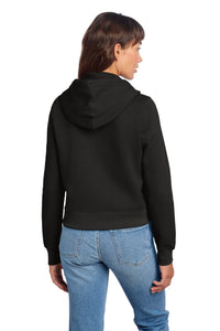 District Women's V.I.T. Fleece Full-Zip Hoodie DT6103 - Black Back