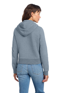 District Women's V.I.T. Fleece Full-Zip Hoodie DT6103 - Flint Blue Heather Back