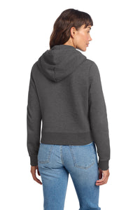 District Women's V.I.T. Fleece Full-Zip Hoodie DT6103 - Heathered Charcoal Back