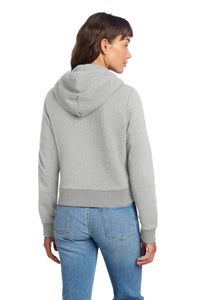District Women's V.I.T. Fleece Full-Zip Hoodie DT6103 - Light Heather Grey Back