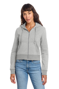 District Women's V.I.T. Fleece Full-Zip Hoodie DT6103 - Light Heather Grey