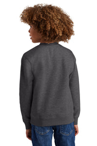 District Youth V.I.T. Fleece Crew DT6104Y - Heathered Charcoal Back