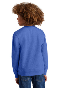 District Youth V.I.T. Fleece Crew DT6104Y - Royal Frost Back