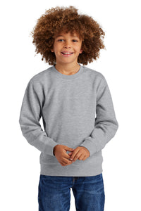 District Youth V.I.T. Fleece Crew DT6104Y - Light Heather Grey