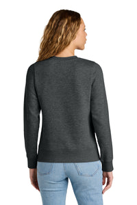 District Women's V.I.T. Fleece Crew DT6105 - Heathered Charcoal Back