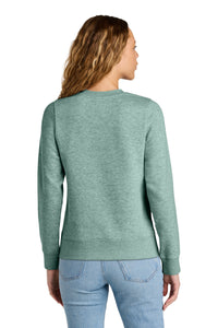 District Women's V.I.T. Fleece Crew DT6105 - Heathered Dusty Sage Back