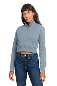 District Women's V.I.T. Fleece 1/2-Zip DT6111 - Flint Blue Heather