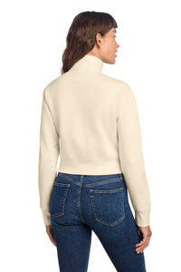 District Women's V.I.T. Fleece 1/2-Zip DT6111 - Gardenia Back