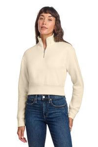 District Women's V.I.T. Fleece 1/2-Zip DT6111 - Gardenia
