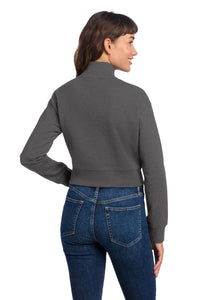 District Women's V.I.T. Fleece 1/2-Zip DT6111 - Heathered Charcoal Back
