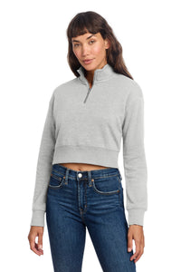 District Women's V.I.T. Fleece 1/2-Zip DT6111 - Light Heather Grey