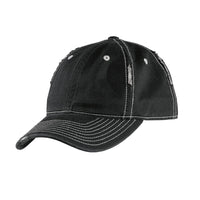 DISCONTINUED District Rip and Distressed Cap DT612 - Black/ Chrome