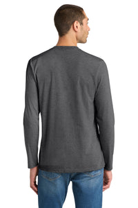 District Very Important Tee Long Sleeve - Heathered Charcoal Back
