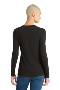 District  Women's Very Important Tee  Long Sleeve V-Neck - Black Back