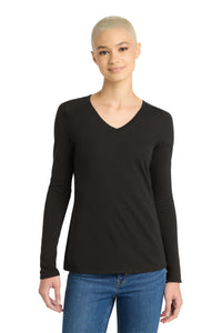 District  Women's Very Important Tee  Long Sleeve V-Neck - Black