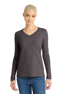 District  Women's Very Important Tee  Long Sleeve V-Neck - Heathered Charcoal